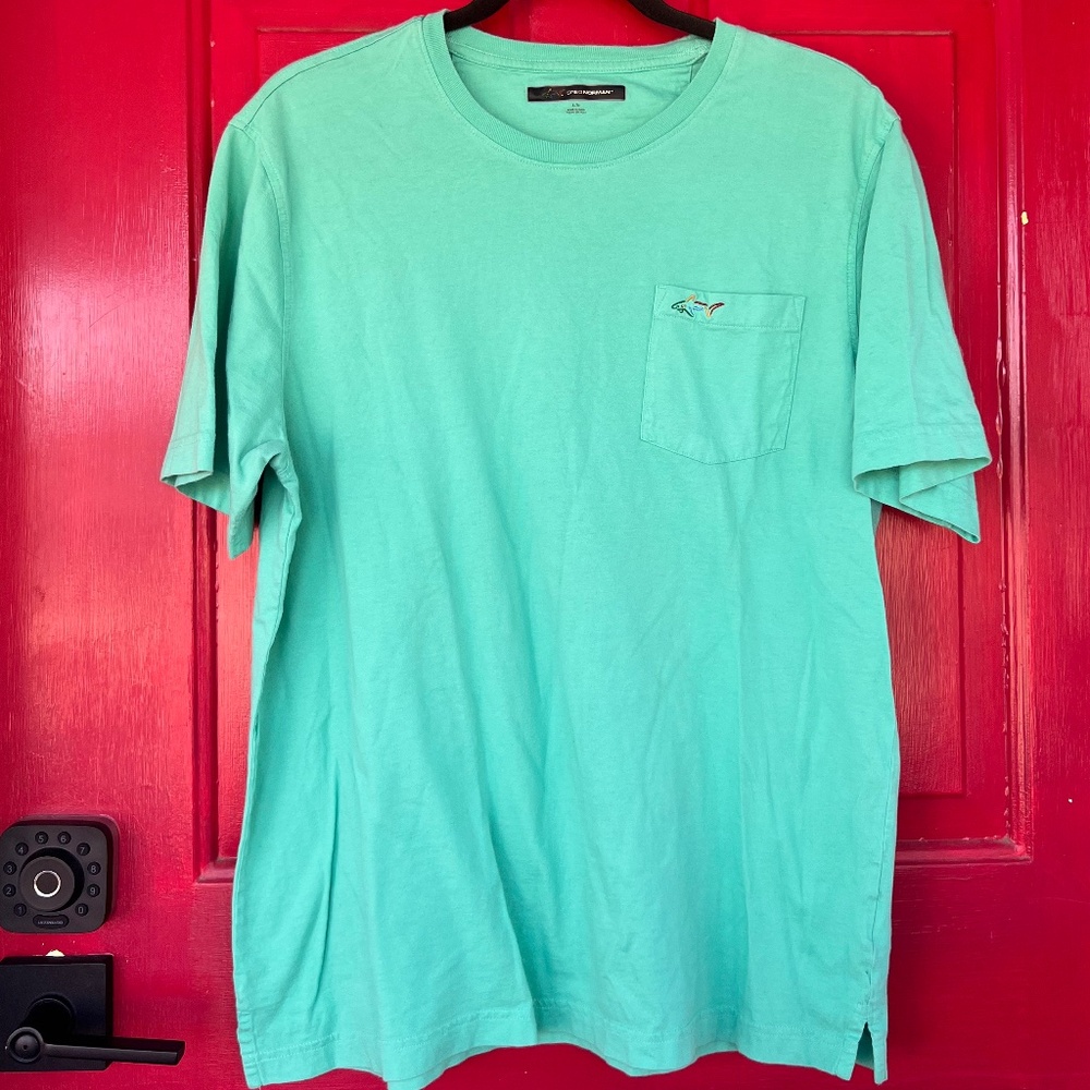 Greg Norman Large Green Short Sleeve T Shirt Summer Spring Golf Fishing Outdoor
